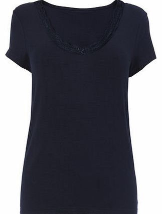 Bhs Navy Plain Hidden Support Top, navy 728990249