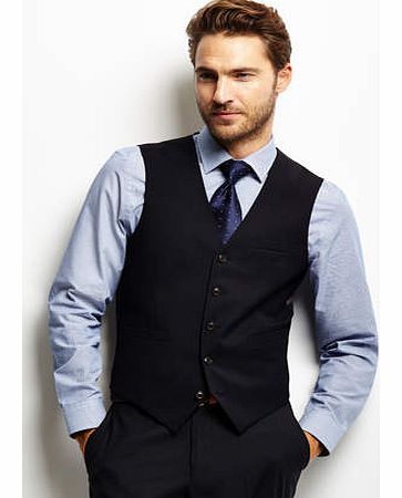 Bhs Navy Plain Waistcoat, Blue BR64T06DNVY