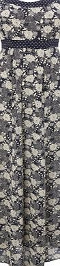 Bhs Navy Print Maxi Dress, navy 3391790249
