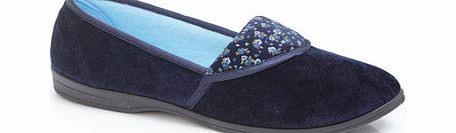 Bhs Navy Print Turn Tab Slipper, navy 6006930249