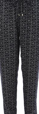 Bhs Navy Print Twill Trousers, navy print 2208051555