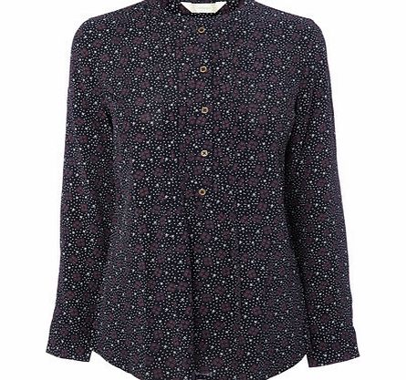 Bhs Navy Printed Shirt, navy print 3391401555