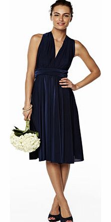 Navy Short Twist & Wrap Dress, navy 19000280249