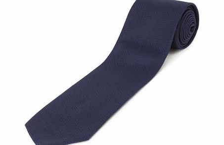 Bhs Navy Silk Herringbone Tie, Blue BR66P30FNVY