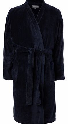 Bhs Navy Soft Touch Dressing Gown, Navy BR62G01XNVY
