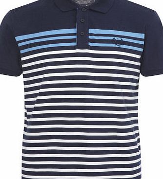 Bhs Navy Stripe Design Polo Shirt, Blue BR52J19GNVY