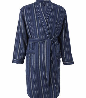 Bhs Navy Stripe lightweight Dressing Gown, Blue