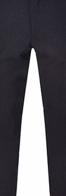 Bhs Navy Stripe Regular Fit Flat Front Trousers,