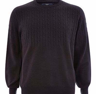 Bhs Navy Supersoft Cable Knit Jumper, Blue BR53D04FNVY