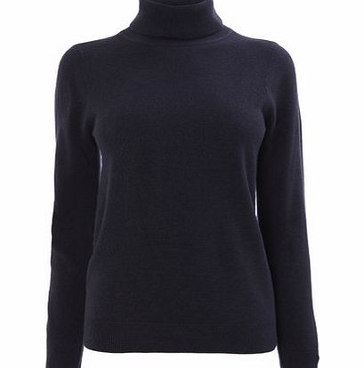 Bhs Navy Supersoft Roll Neck Jumper, navy 586060249