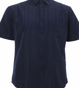 Bhs Navy Textured Shirt, Blue BR51S06GNVY
