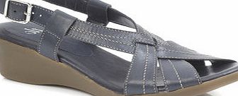 Bhs Navy TLC Cross Vamp Wedge Sandals, navy 2846280249