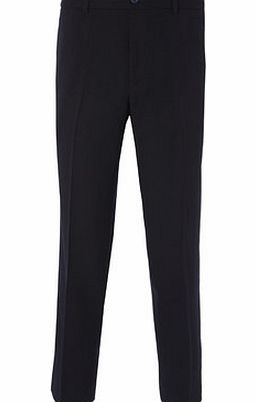 Bhs Navy Twill Regular Fit Trousers, Blue BR65F12GNVY