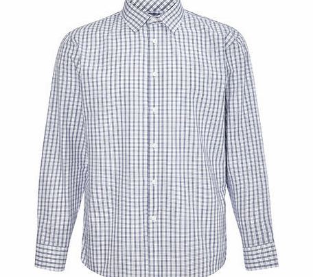 Bhs Navy Window Check Shirt, Blue BR66C26GNVY