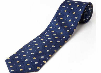 Bhs Navy Yellow Flower Woven Tie, Blue BR66D26ENVY