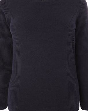 Bhs Navy Zip Back Jumper, navy 586250249