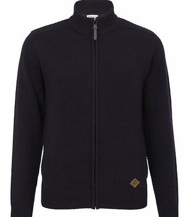 Navy Zip Through Jumper, Blue BR53H03FNVY