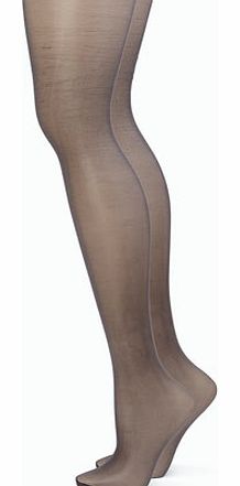 Bhs Nearly black 2 Pack Gloss Control Top Tights,