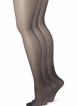Bhs Nearly black 3 Pack 20 Denier Matt Tights,