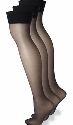 Bhs Nearly Black 3 Pairs of 15 Denier Soft Shine