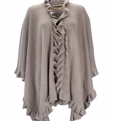Bhs Neutral Mink Ruffle Wrap, mink 12032994052