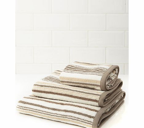 Bhs Neutral Stripe Towel, neutral 1944230824