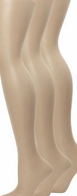 Bhs Nude 3 Pack of 10 Denier Matt Tights, nude