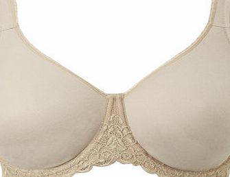 Bhs Nude Cotton Moulded Lace Wing DD-G Underwired