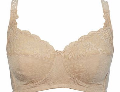 Bhs Nude Jacquard and Lace Total Support Non-Wired