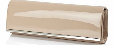 Bhs Nude Patent Box Clutch Bag, nude 3124723150