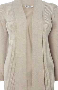 Bhs Oatmeal Longline Rib Cardi, oatmeal 588606234