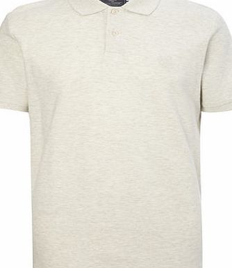 Bhs Oatmeal Plain Cotton Polo Shirt, NATURAL