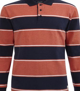 Bhs Orange Block Stripe Polo Shirt, Orange BR54P01GORG
