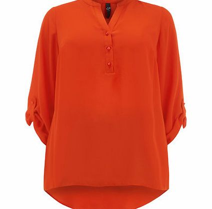 Bhs Orange Crepe Pocket Shirt, orange 12612264796