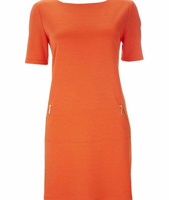 Bhs Orange Drop Waist Zip Dress, orange 12034144796