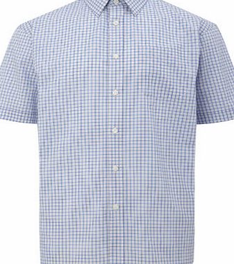 Bhs Orange Highlight Check Regular Fit Shirt, Orange