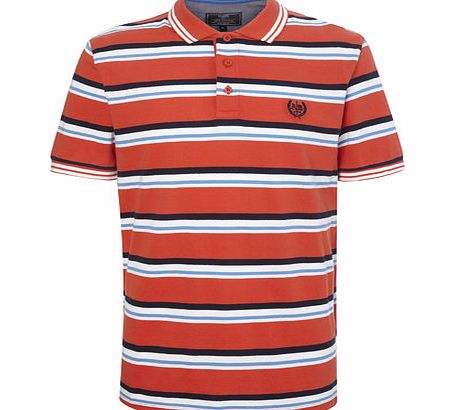 Bhs Orange Stripe Polo Shirt, ORANGE BR52P41GORG