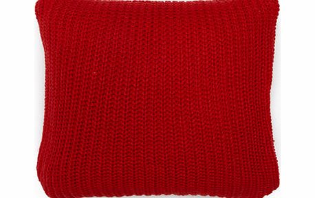 Bhs Orange Vintage rib knitted cushion, orange
