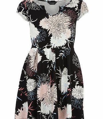 Bhs Oriental Notch Neck Dress, black 19126618513