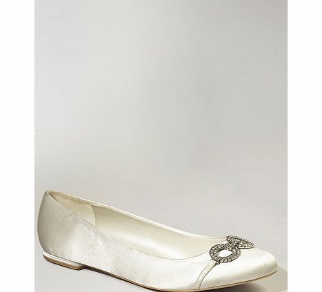 Bhs Orla Fashion Wide Fit Ivory Ballet Pumps, ivory