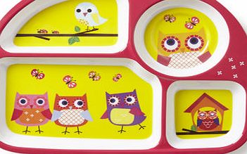 Bhs Owl Divided Plate, pink 9578920528