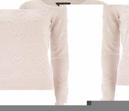 Bhs Oyster Heart Jumper, nude 19121553150