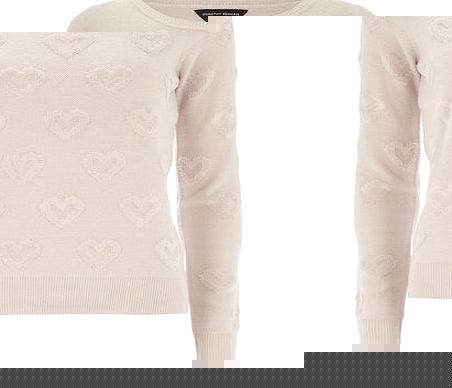 Bhs Oyster Heart Jumper, nude 19121553150