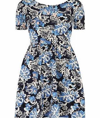 Bhs Paint Print Textured Dress, black 19127758513