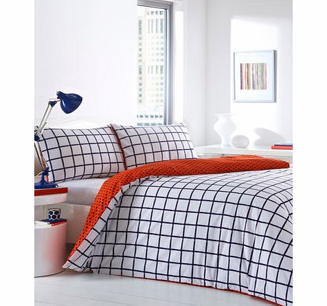 Bhs Painted Square Check Bedding Set, multi 1896629530