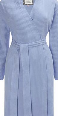 Bhs Pale Blue Lightweight Stripe Kimono Robe, pale