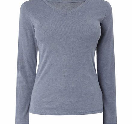 Bhs Pale Blue Long Sleeve Top, pale blue 2424150044
