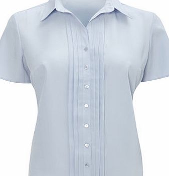 Bhs Pale Blue Pleat Front Shirt, blue 18940361483