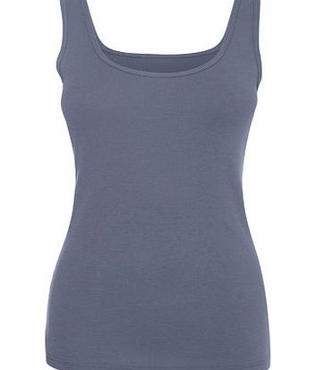 Bhs Pale Blue Scoop Neck Vest, pale blue 2424010044