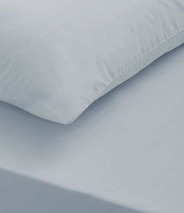 Bhs Pale Blue Ultrasoft Fitted Sheet, pale blue